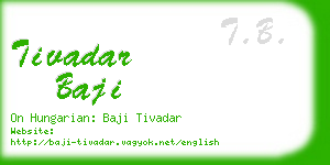 tivadar baji business card